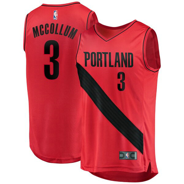 Maillot Portland Trail Blazers Homme C.J. McCollum 3 Statement Edition Rouge